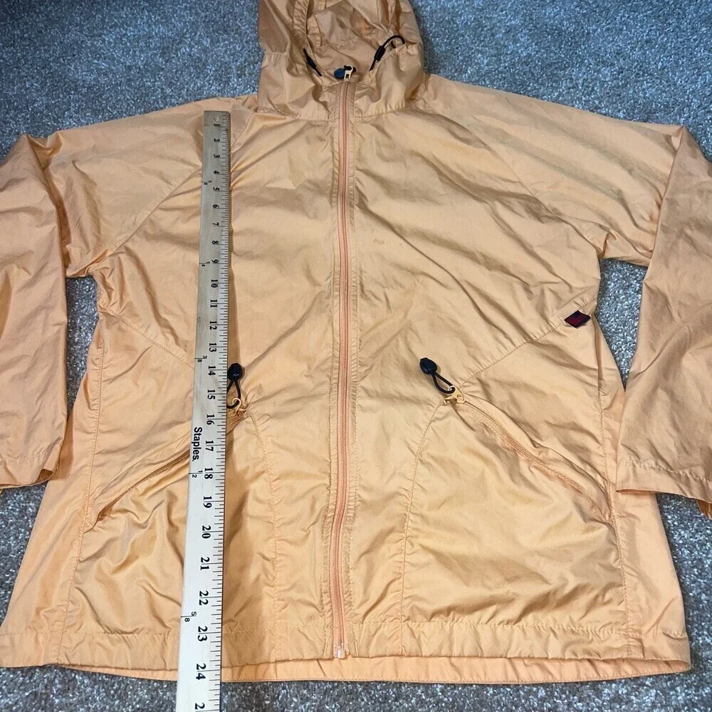 Woolrich jacket raincoat full zip up multi pockets hooded running athletic SZ SM